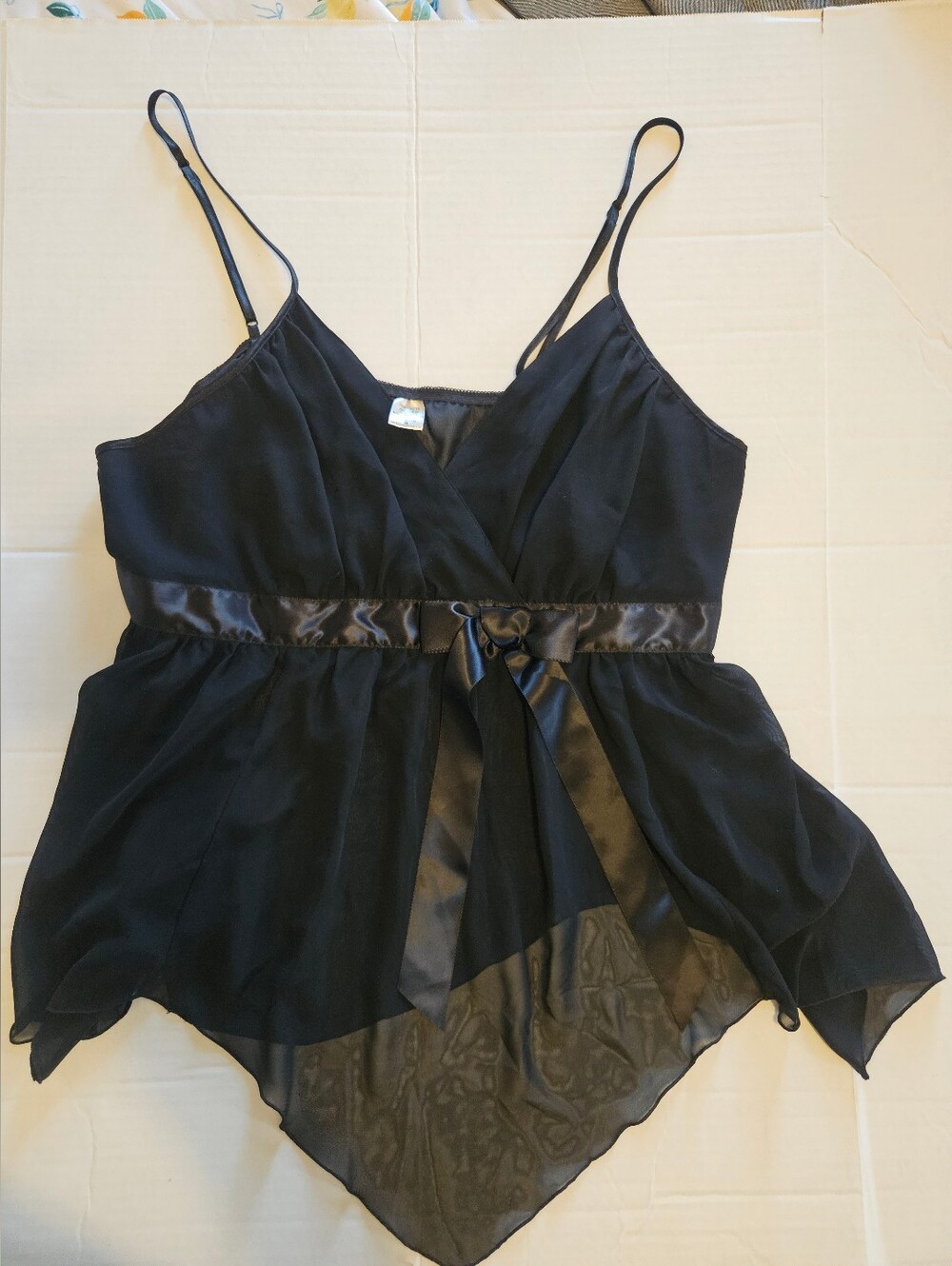 Frederick’s of Hollywood Vintage Y2K Black Sheer Babydoll Lingerie 1X